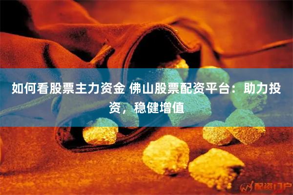 如何看股票主力资金 佛山股票配资平台：助力投资，稳健增值